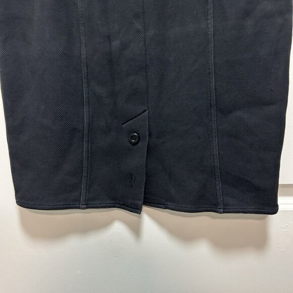 Chanel Vintage Linen Blend Wool Button Front Pencil Skirt Buttons Pocket Small - Picture 12 of 16